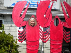Sue the lobster at Belfast, ME